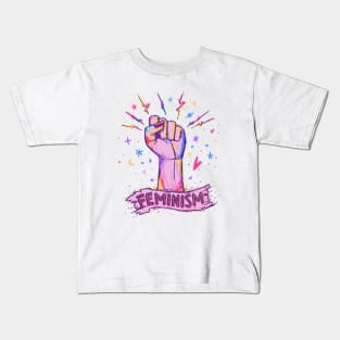 Lovely hand drawn feminism Kids T-Shirt